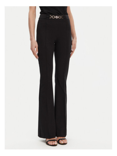 Fracomina Текстилни панталони FR25SVA006W51501 Черен Flare Fit