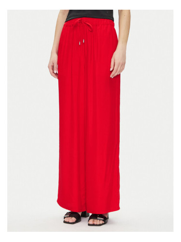 Calvin Klein Текстилни панталони LV044B932G Червен Wide Leg