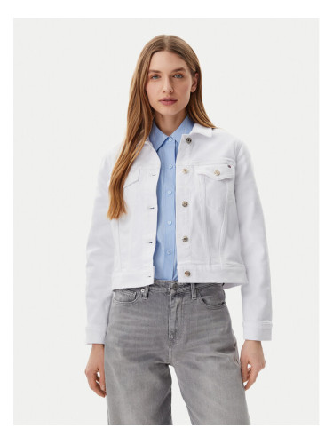 Tommy Hilfiger Дънково яке WW0WW44374 Бял Regular Fit