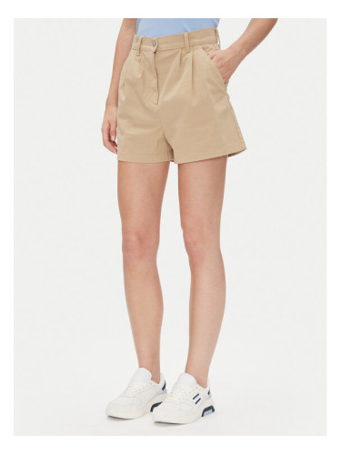 Tommy Jeans Шорти от плат Claire DW0DW21643 Бежов Regular Fit