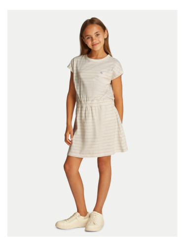 Calvin Klein Jeans Ежедневна рокля IG0IG02929 Бежов Regular Fit