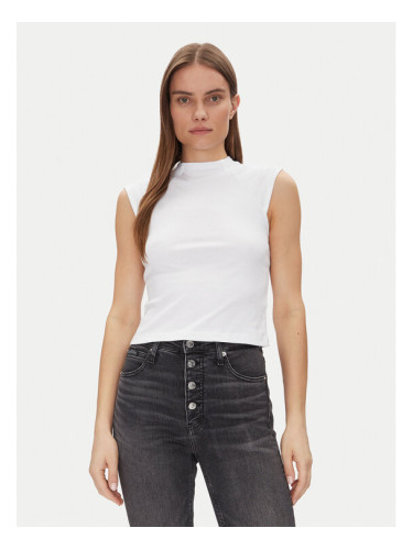 Calvin Klein топ Liquid Touch Top K20K208422 Бял Slim Fit