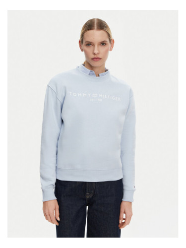 Tommy Hilfiger Суитшърт WW0WW39791 Светлосиньо Relaxed Fit