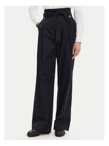 Barbour Текстилни панталони Elsie LTR0385NY99 Тъмносин Wide Leg