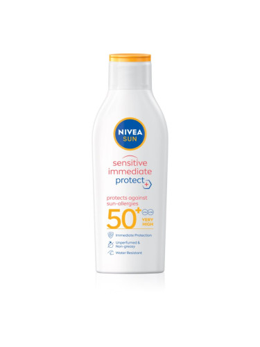 NIVEA SUN Sensitive Immediate лосион за загар за чувствителна кожа SPF 50+ 200 мл.