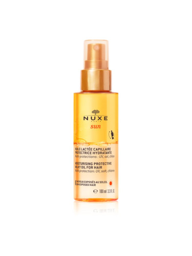 Nuxe Sun Moisturizing Protective Milky Oil For Hair защитно масло за коса увредена от слънце, хлор и солна вода 100 мл.