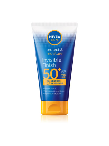 NIVEA SUN Protect & Moisture хидратиращо мляко за тен с хиалуронова киселина SPF 50+ 150 мл.