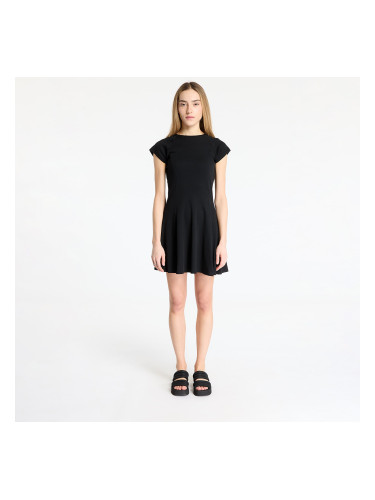 Облекло Urban Classics Ladies Skater Rib Dress Black L