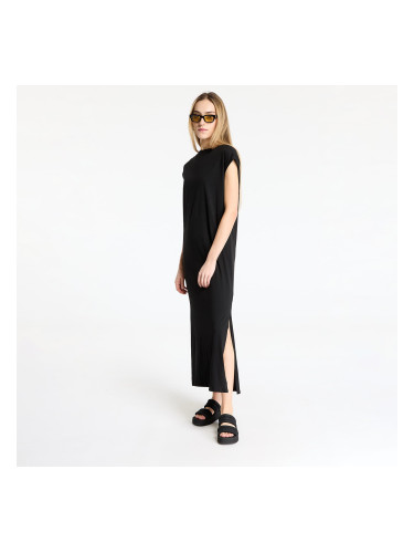 Облекло Urban Classics Ladies Viscose Extended Shoulder Dress Black S
