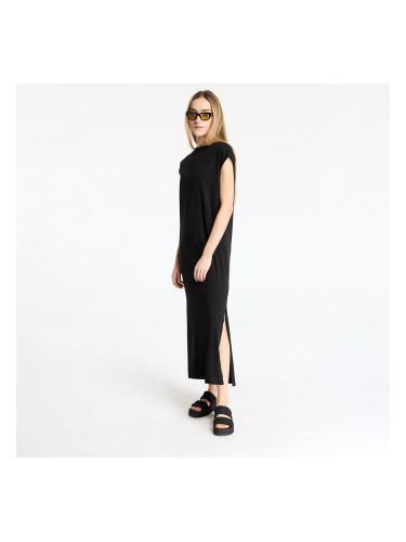 Облекло Urban Classics Ladies Viscose Extended Shoulder Dress Black S