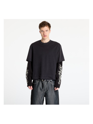 Тениска Guess Originals Double Layered LS Tee Blue Graphite Multi XL