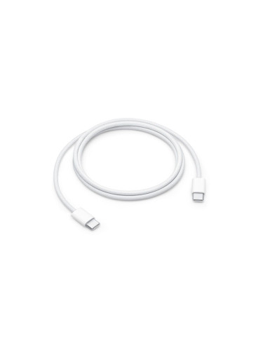 Оригинален кабел Apple USB-C - USB-C, 60W плетен, 1м, в кутия, Бял