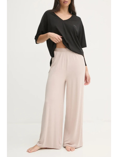 Долнище на пижама BOSS дамско в бежово 50535703