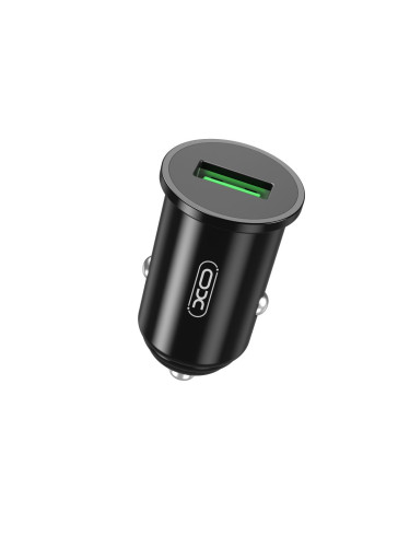 Зарядно устройство за кола адаптер XO CC35 с USB-A изход QC 3.0, 12V, 18W, Черен