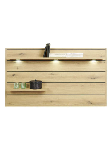 ПАНЕЛ С РАФТОВЕ ЛИМИТ В ДЪБОВА ТЕКСТУРА И СИВ ЦВЯТ 137.5/23.5/78.2 СМ