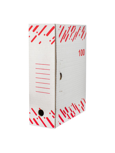 Архивна кутия карт. 36/26/10 бял/чрв