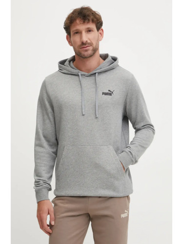 Суичър Puma в сиво с качулка с изчистен дизайн 682576