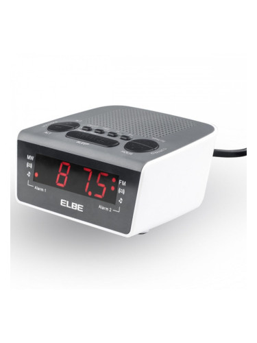 Радио часовник ELBE CR-932 AM/FM Бял