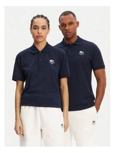 Lacoste Тениска с яка и копчета PH2723 Тъмносин Regular Fit