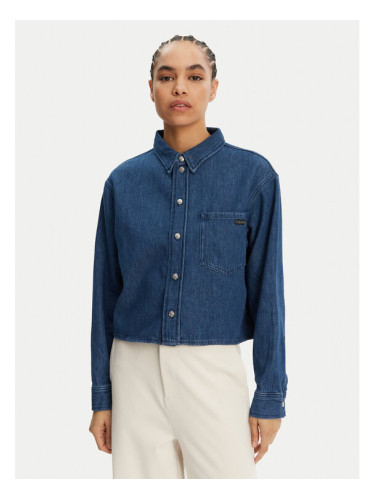 Calvin Klein Jeans дънкова риза J20J225518 Тъмносин Relaxed Fit