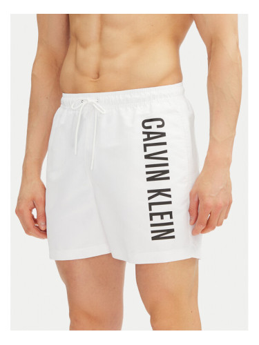 Calvin Klein Swimwear Плувни шорти KM0KM01092 Бял Regular Fit