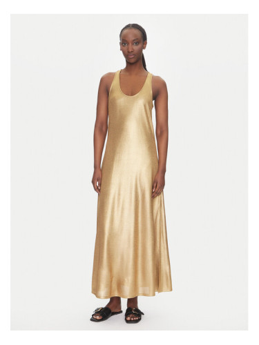 LOLA CASADEMUNT Лятна рокля LS2516020 Златист Relaxed Fit