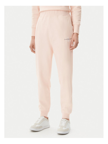 Calvin Klein Jeans Долнище анцуг Monologo J20J225354 Розов Slim Fit
