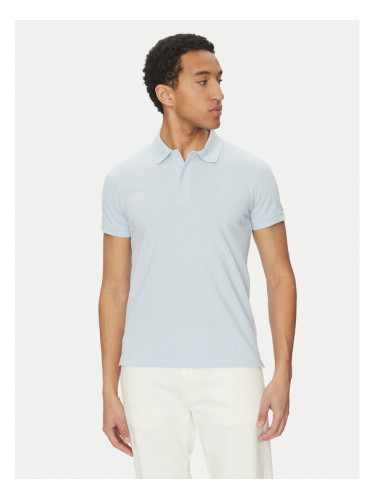 Geox Тениска с яка и копчета M5511B T3240 F4508 Светлосиньо Regular Fit