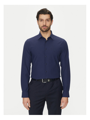 Michael Kors Риза MK0DS01531 Тъмносин Slim Fit