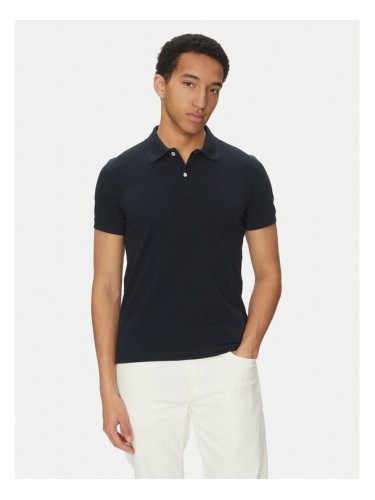 Geox Тениска с яка и копчета M5511B T3240 F1624 Тъмносин Regular Fit