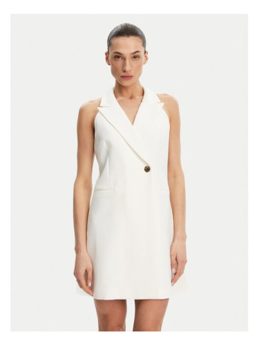 French Connection Коктейлна рокля 71RZR Бял Regular Fit