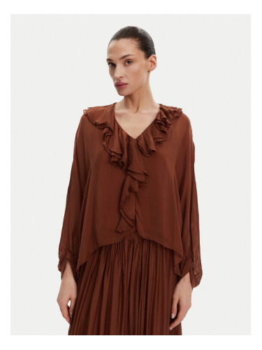 ViCOLO Блуза TD0019 Кафяв Oversize