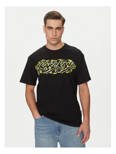 Karl Kani Тишърт Woven Signature Heat 60300355 Черен Regular Fit