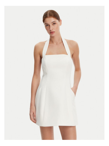 Bardot Коктейлна рокля 59857DB1 Бял Slim Fit
