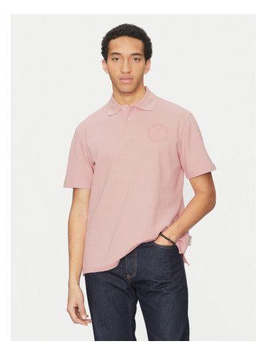 Just Cavalli Тениска с яка и копчета 78OAGT01 Розов Regular Fit