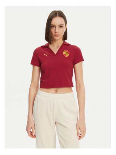 Puma Тениска с яка и копчета Harry Potter 630097 Червен Regular Fit