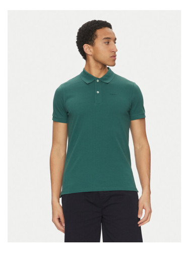 Geox Тениска с яка и копчета M5511B T3240 F3221 Зелен Regular Fit