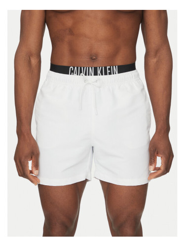 Calvin Klein Swimwear Плувни шорти KM0KM01093 Бял Regular Fit