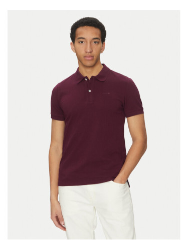 Geox Тениска с яка и копчета M5511B T3240 F8312 Бордо Regular Fit