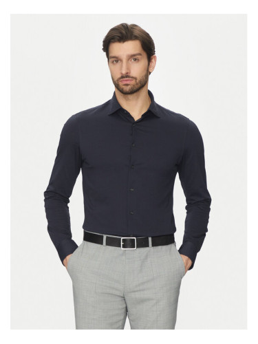 Michael Kors Риза MD0MD91498 Тъмносин Slim Fit