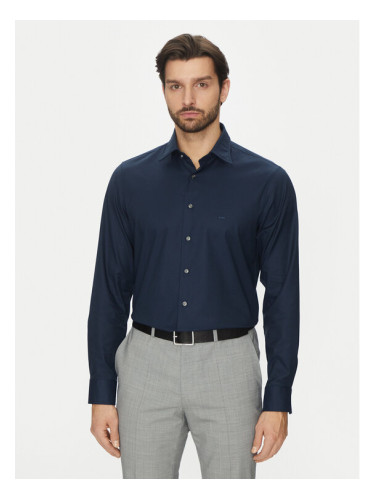 Michael Kors Риза MD0MD91514 Тъмносин Slim Fit