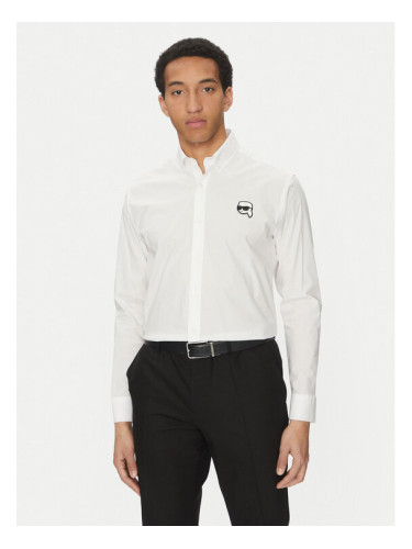 KARL LAGERFELD Риза 605911 552671 Бял Slim Fit