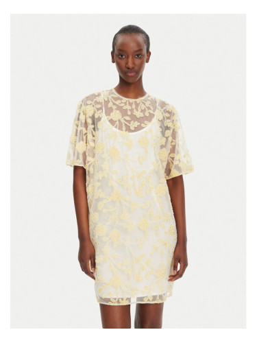 ROTATE Коктейлна рокля 113675858 Жълт Relaxed Fit