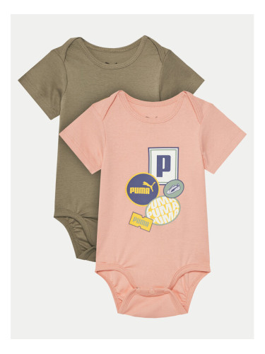 Puma Комплект от 2 броя детски бодита Minicats 686290 Цветен