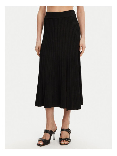 DKNY Плисирана пола P4JRAT77 Черен Regular Fit