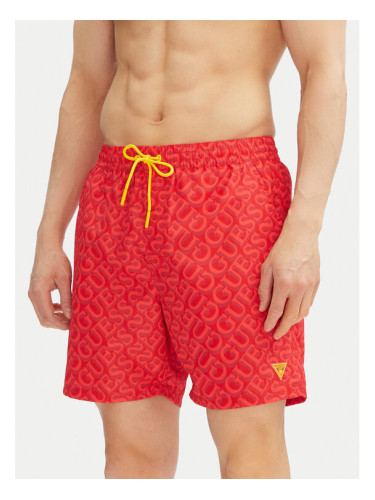 Guess Плувни шорти F4GT06 WG2A2 Червен Regular Fit
