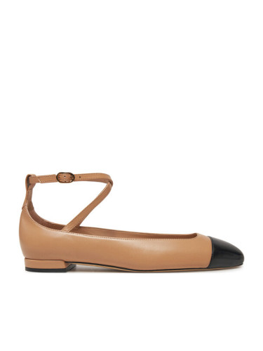 Stuart Weitzman Балеринки Eden Atrap Flat SJ720 Бежов