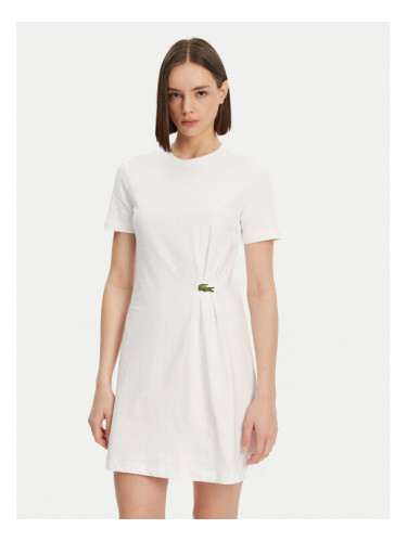 Lacoste Ежедневна рокля EF0583 Бял Regular Fit