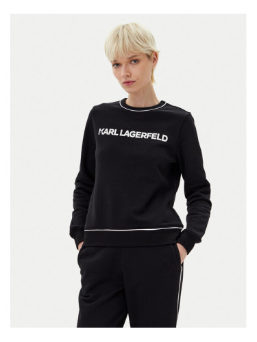 KARL LAGERFELD Суитшърт A2W20066 Черен Regular Fit