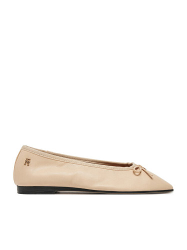 Tommy Hilfiger Балеринки Soft Leather Ballerina Bow FW0FW08355 Розов